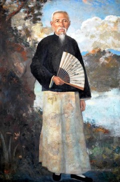 portrait Tableau Peinture - un portrait de Lim Loh XU Beihong dans l’huile